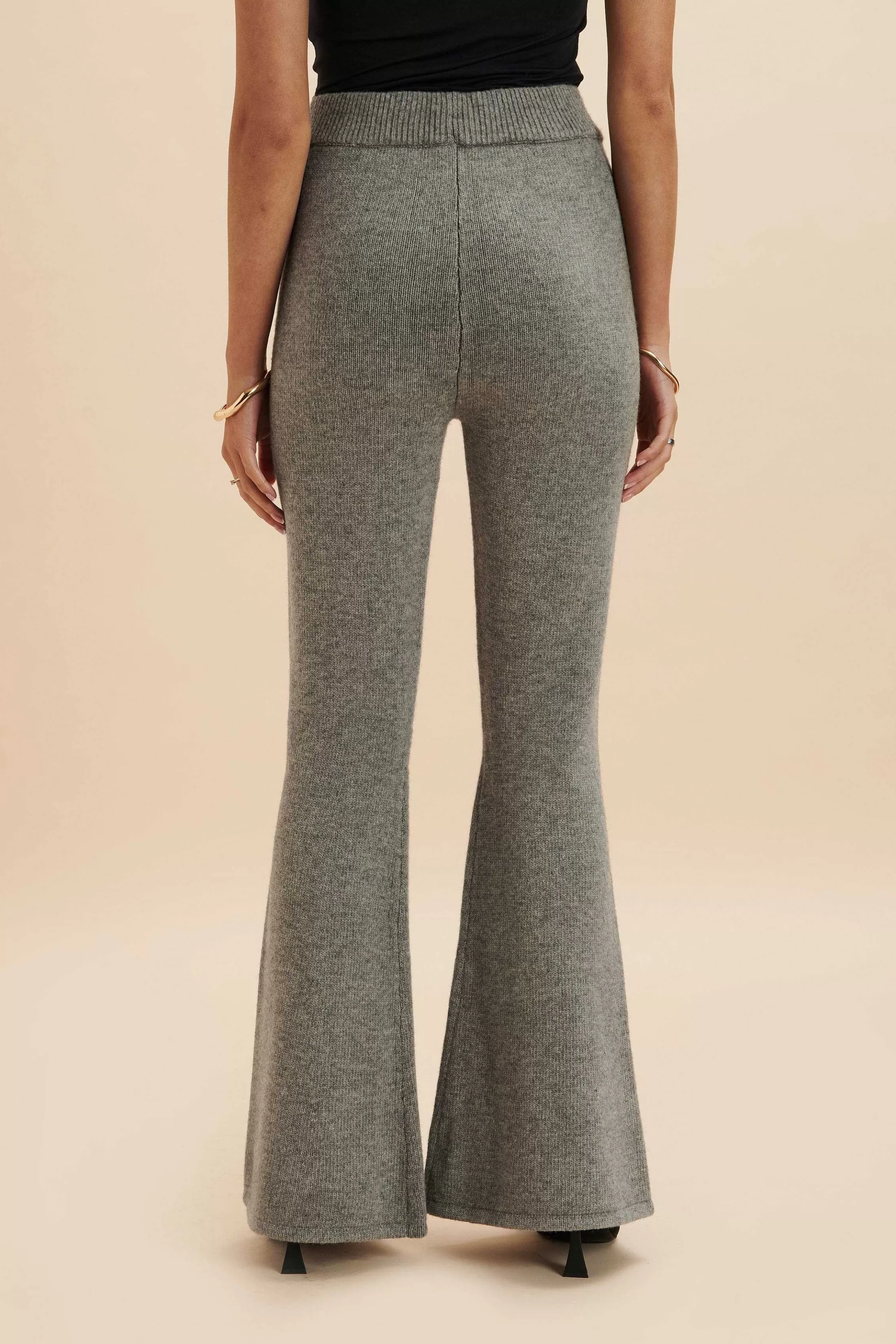 Lavish Alice Knitted Separates<Ayzel Knitted Cashmere Blend Fit & Flare Trousers In Grey