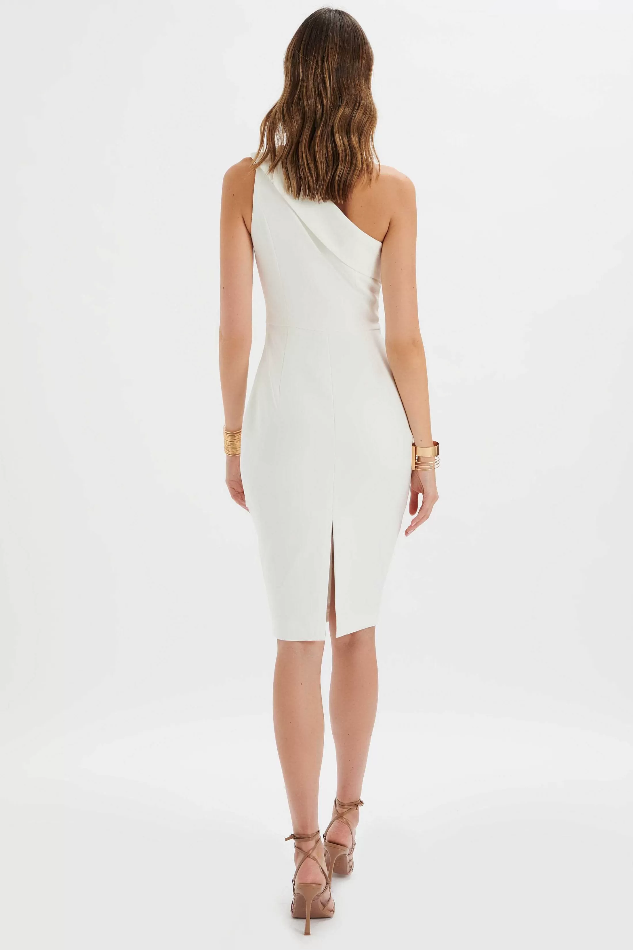 Lavish Alice Dresses<Billie One Shoulder Midi Dress In White