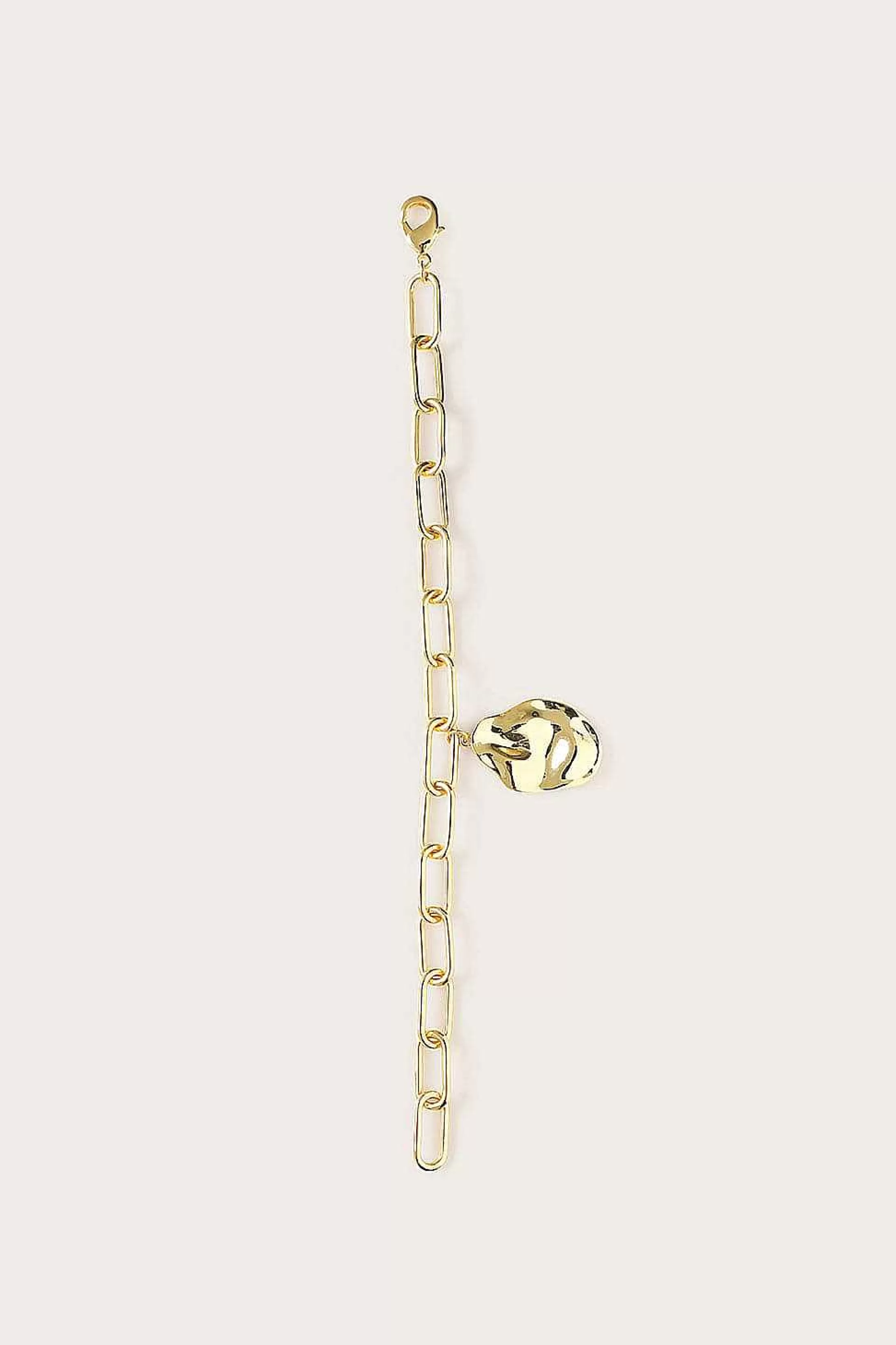 Lavish Alice Jewellery<Dana Hammered Effect Oval Charm Link Gold Bracelet