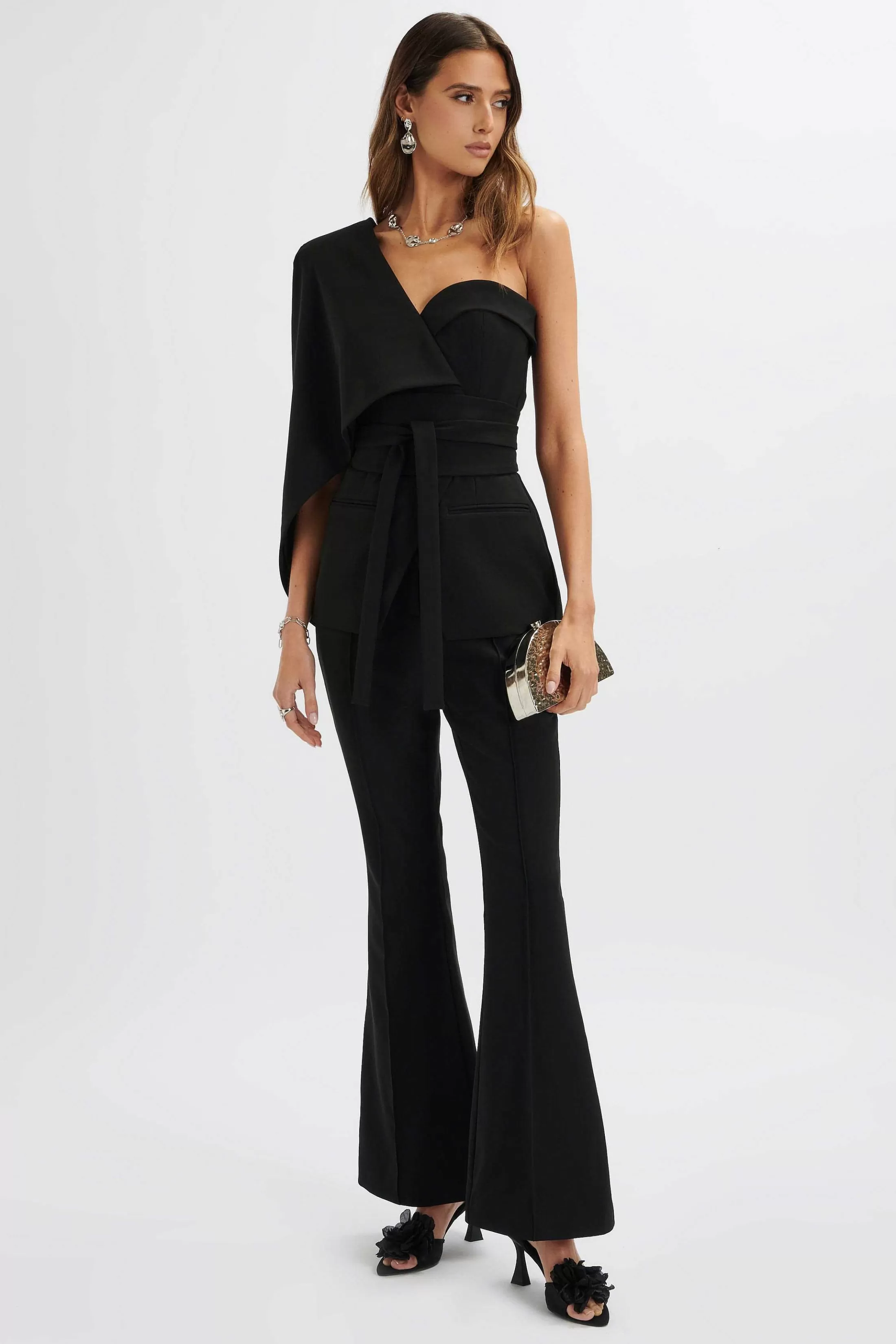 Lavish Alice Suiting<Emelie Fit & Flare Tailored Trouser In Black