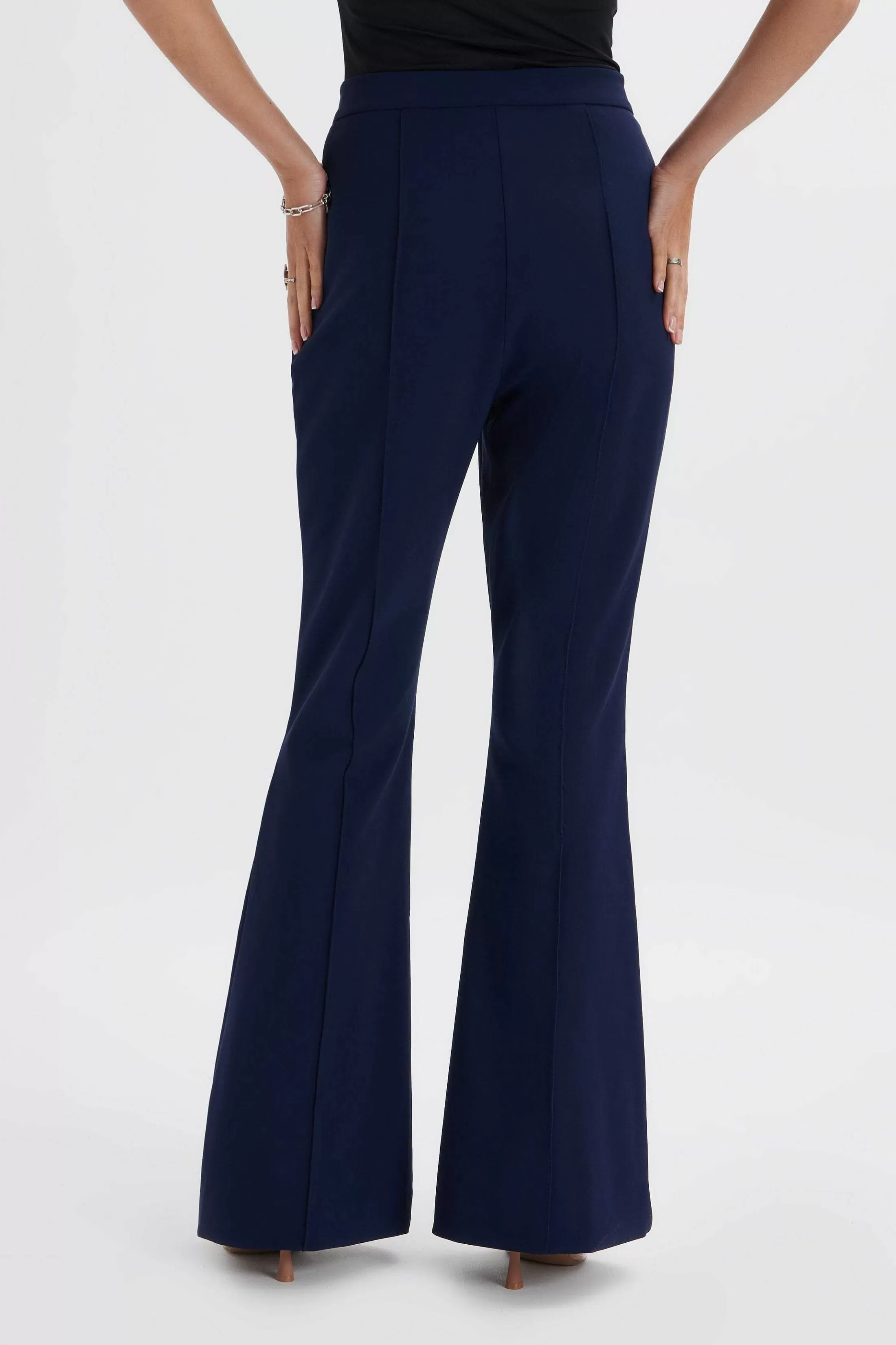 Lavish Alice Suiting<Emelie Fit & Flare Trousers In Navy