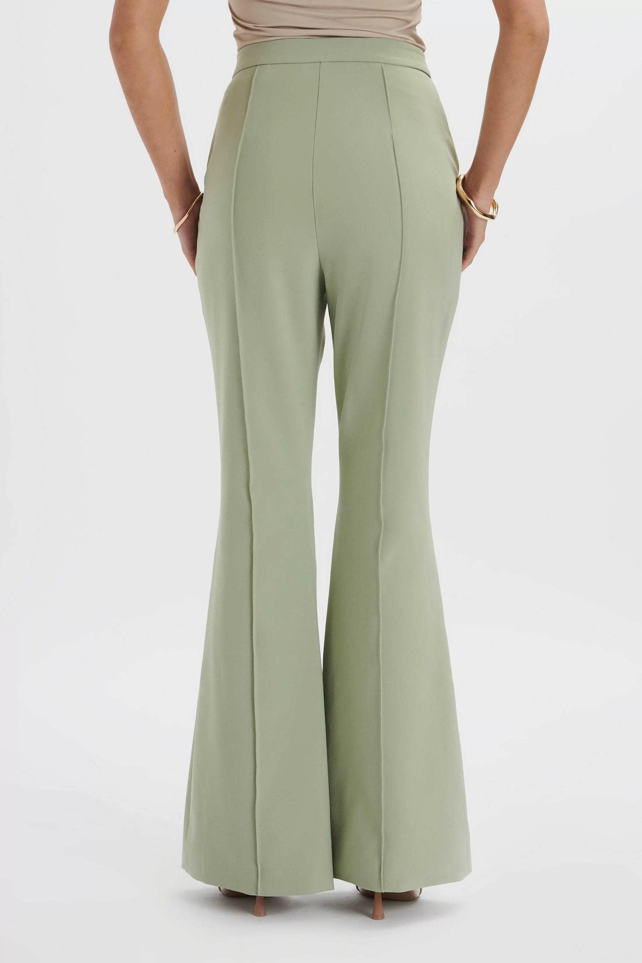 Lavish Alice Suiting<Emelie Fit & Flare Trousers In Sage Green