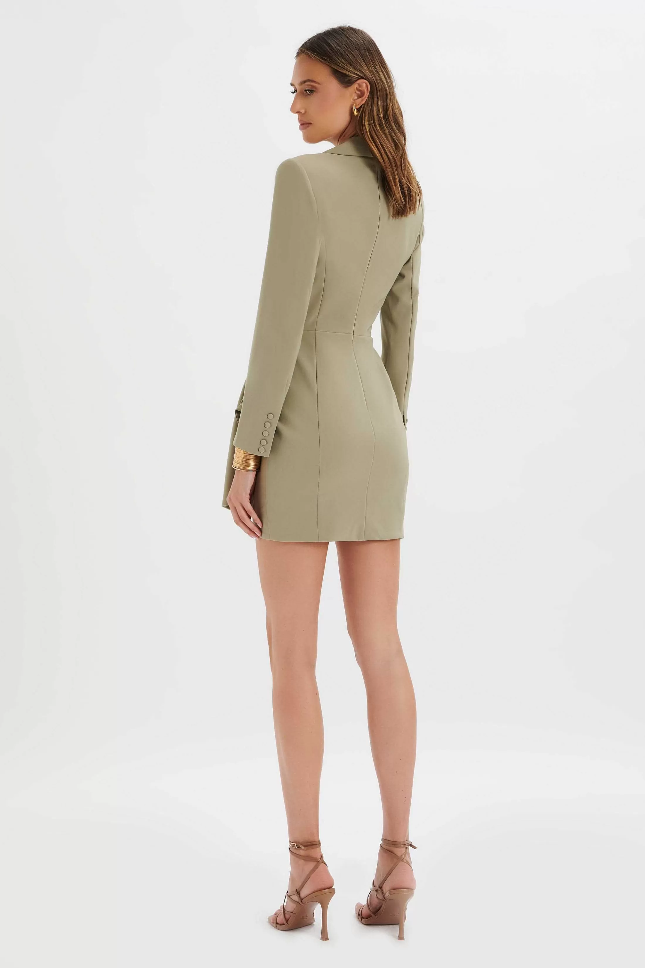 Lavish Alice Dresses<Lucy Wrap Blazer Mini Dress In Sage Green