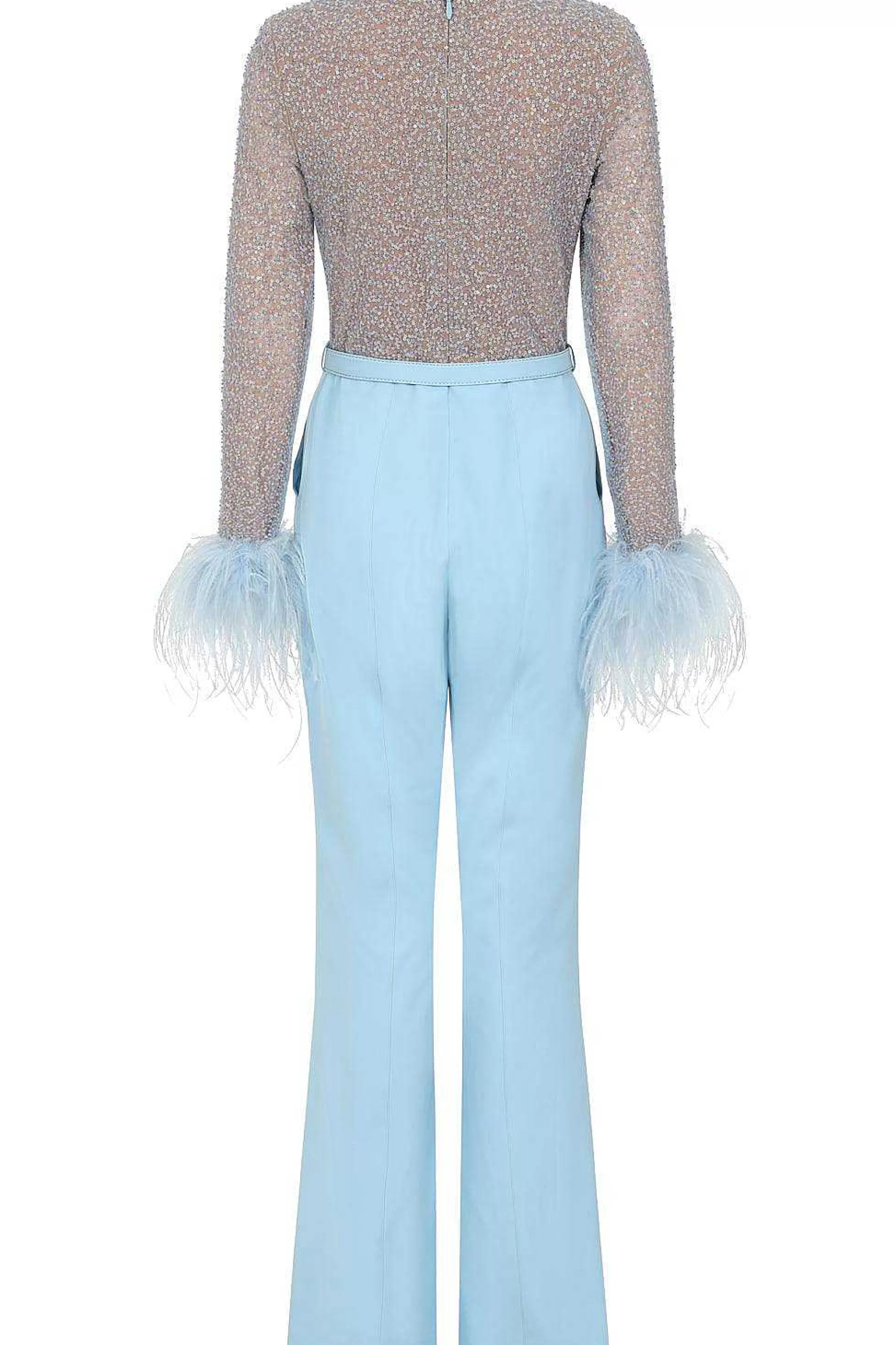 Lavish Alice Jumpsuits & Playsuits<Myla Beaded Sequin Jumpsuit In Baby Blue