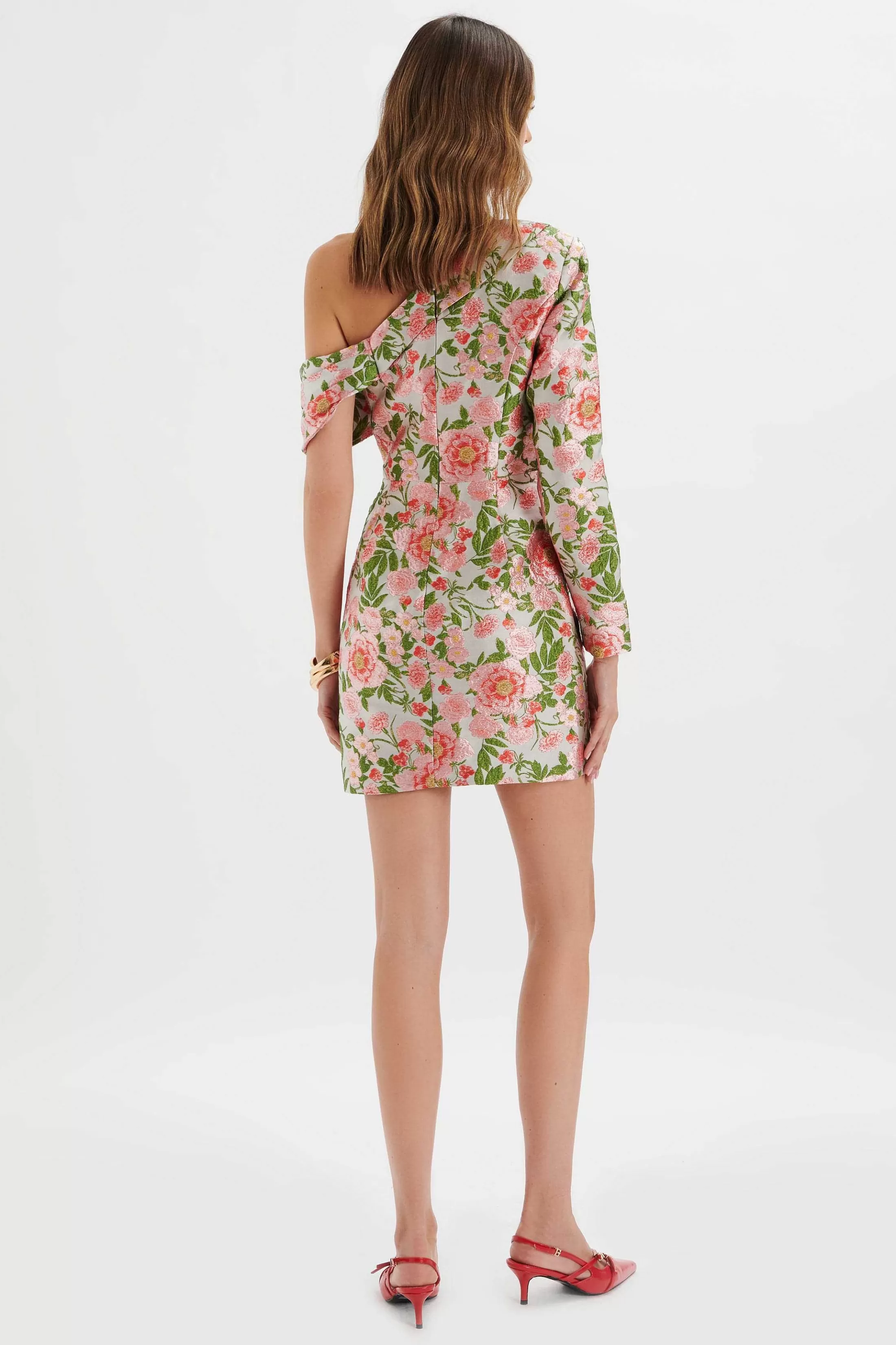 Lavish Alice Dresses<Presley One Shoulder Blazer Mini Dress In Jacquard