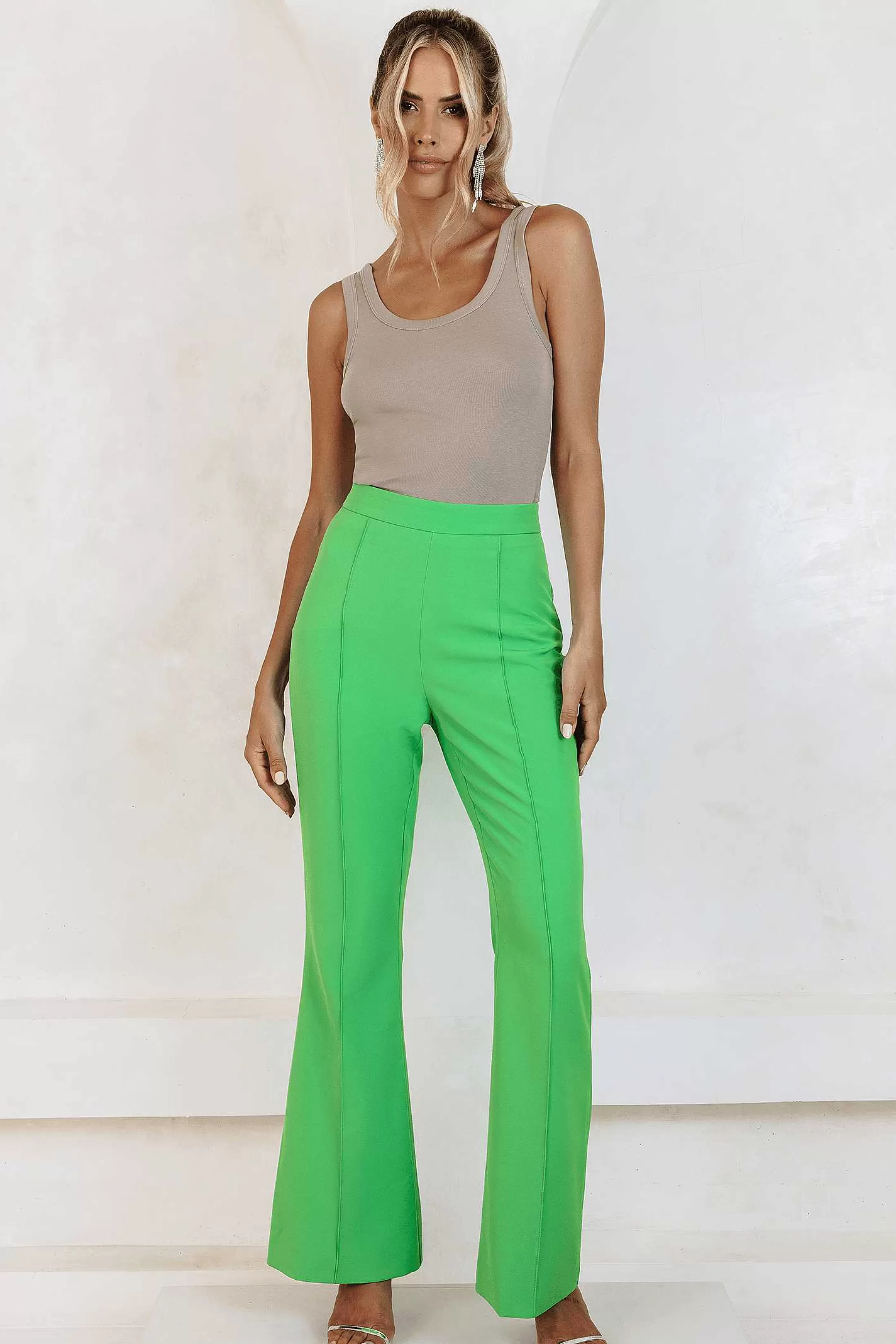 Lavish Alice Suiting<Raquel Fit And Flare Trouser In Apple Green