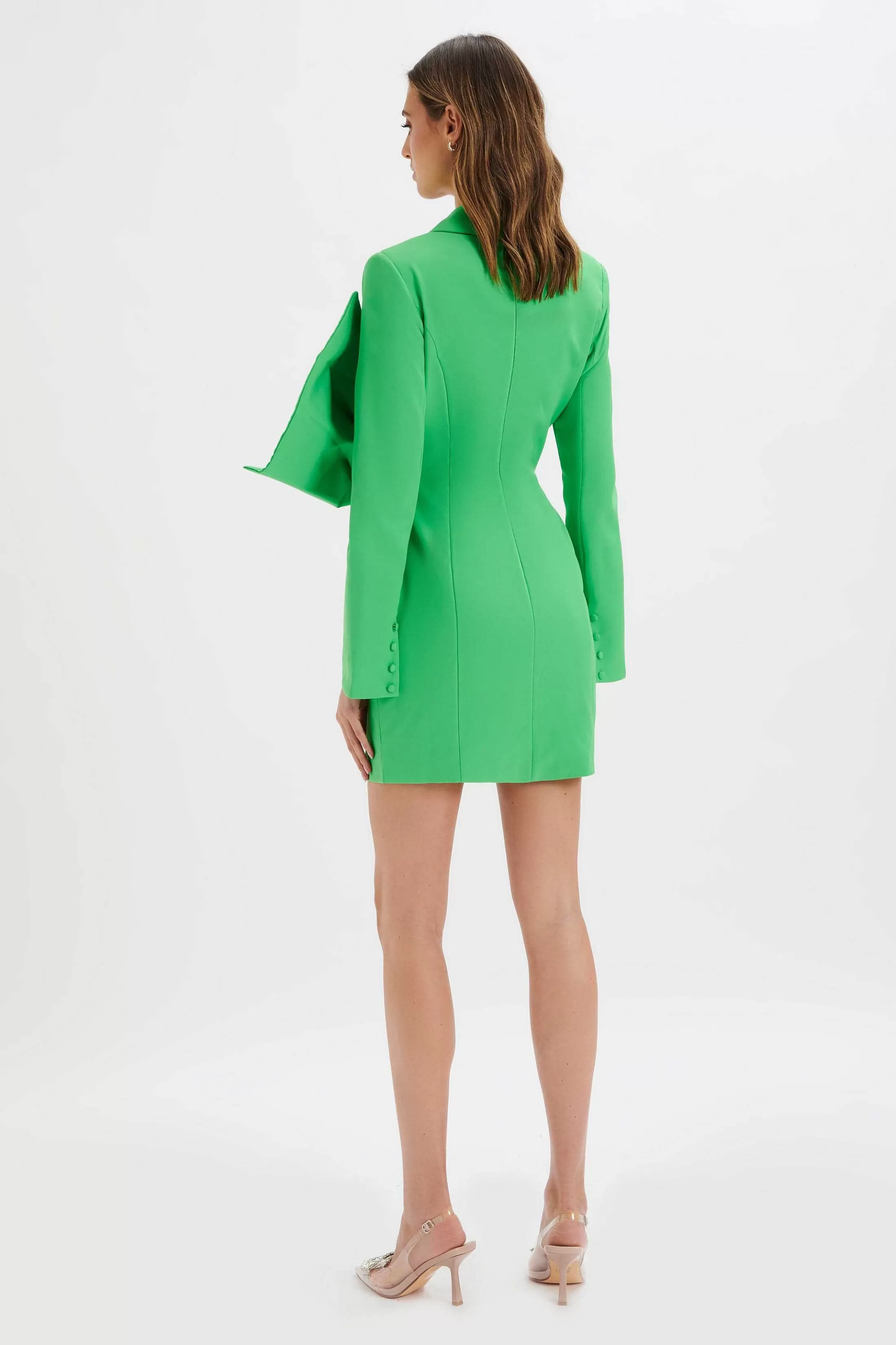 Lavish Alice Dresses<Rosalie Bow Detail Mini Blazer Dress In Green