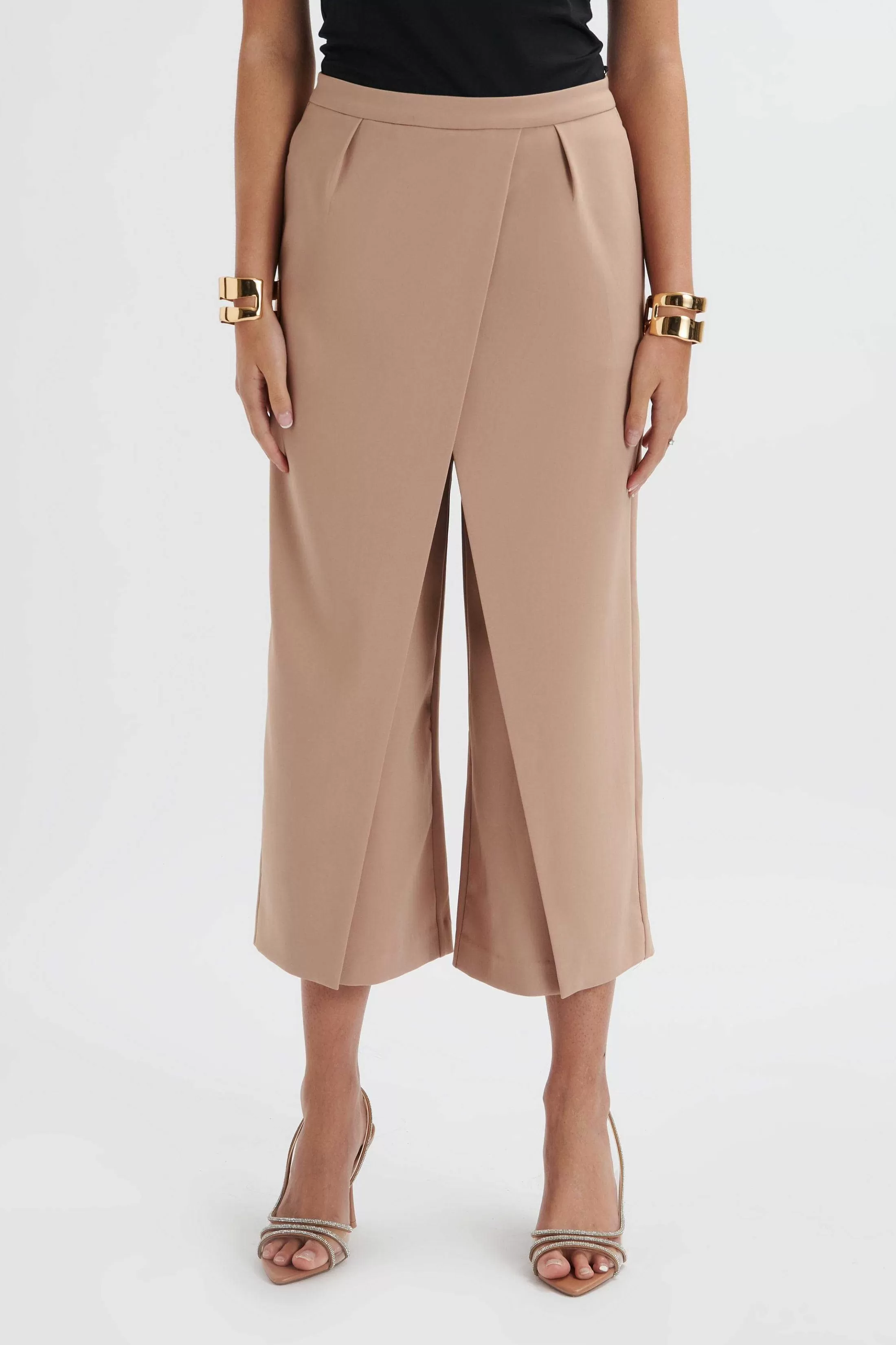 Lavish Alice Suiting<Siya Wrap Culotte Trousers In Camel