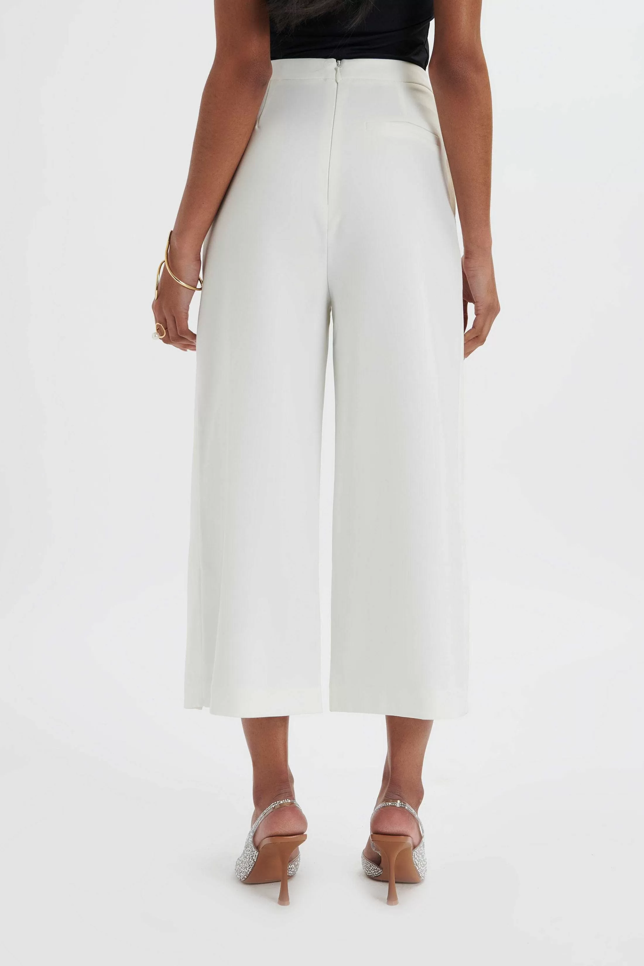 Lavish Alice Suiting<Siya Wrap Culotte Trousers In White