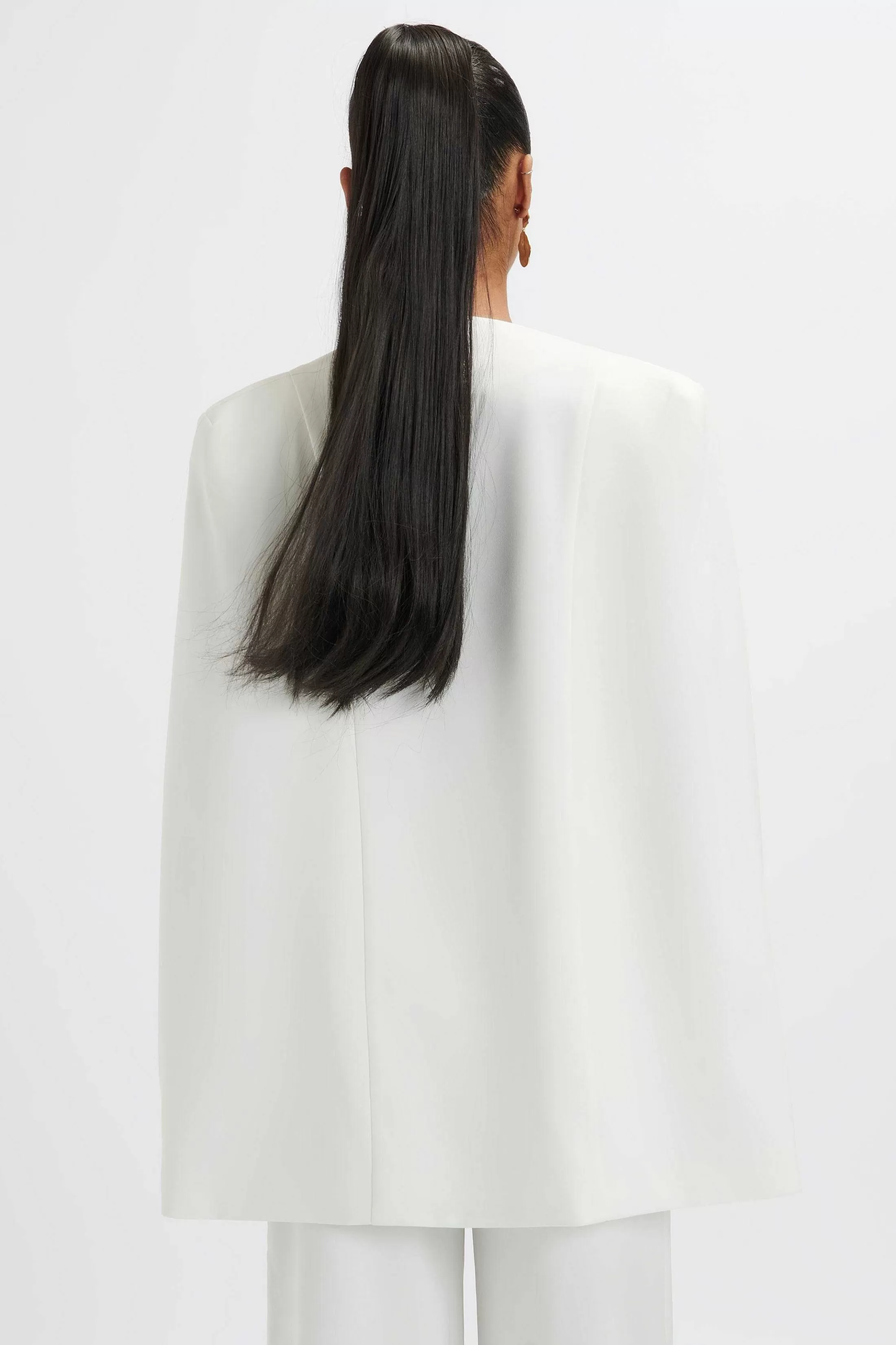 Lavish Alice Suiting<Zendaya Classic Cape Blazer Jacket In White